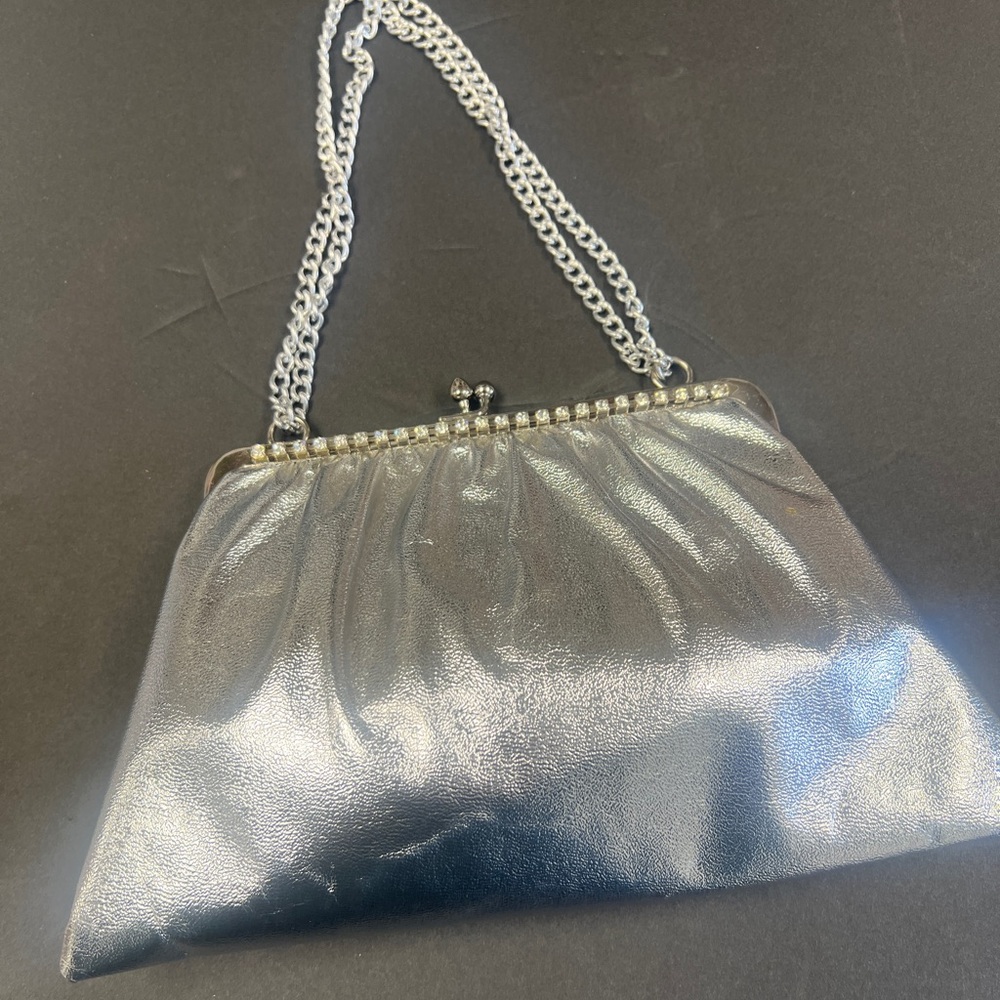Glamorous Metallic Clutch with Chain Strap